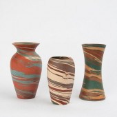THREE NILOAK VASES, EAGLE POTT