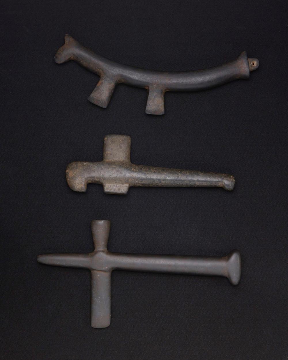 THREE NORTHWEST COAST CARVED