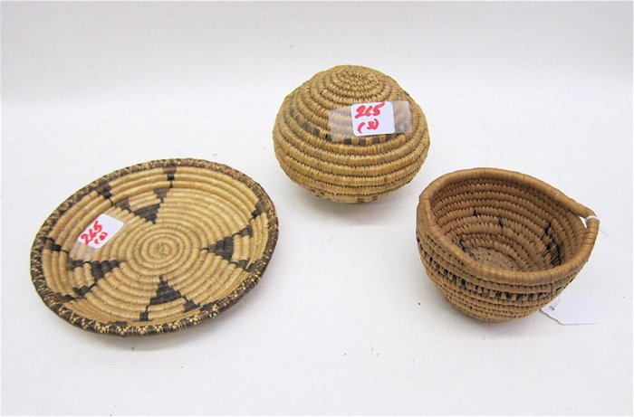 THREE NORTHWEST INDIAN BASKETS: