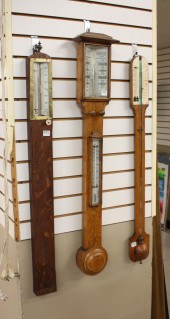 THREE OAK STICK CISTERN BAROME