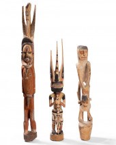 THREE OCEANIC ANCESTOR FIGURES