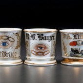 Three Oddfellows Porcelain Sha