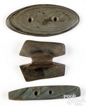 THREE OHIO INDIAN BANDED SLATE