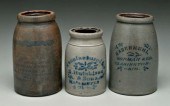 Three Ohio stoneware canning j