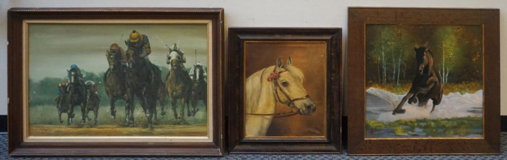 THREE OIL PAINTINGS OF