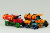 THREE OIL TRUCKS All tin litho