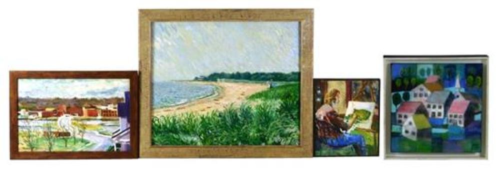 THREE OILS AND ONE ENAMEL ON COPPER