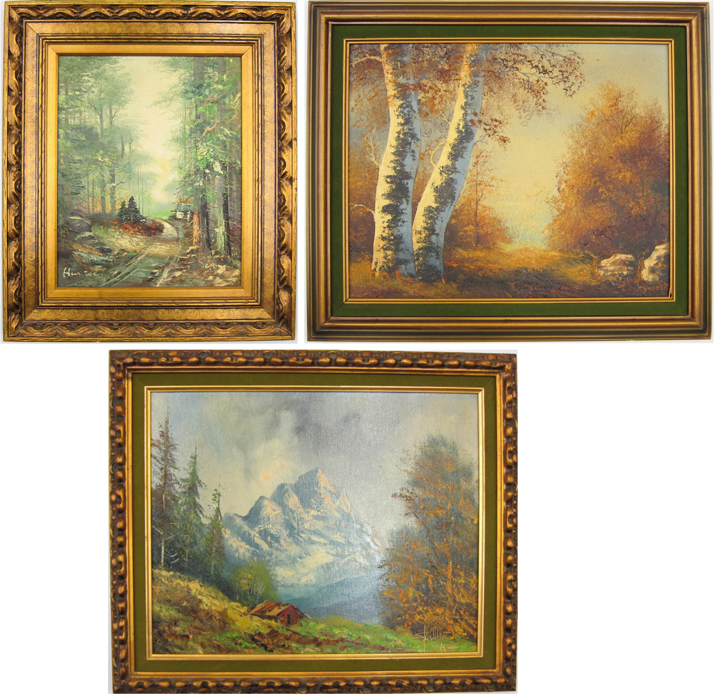 THREE OILS ON CANVAS: the first