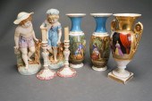 THREE OLD PARIS PORCELAIN VASE