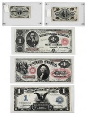 THREE ONE DOLLAR NOTES AND TWO