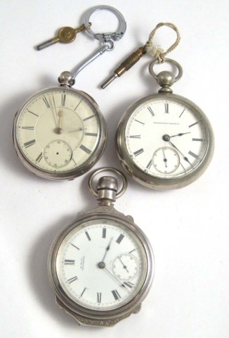 THREE OPENFACE SILVER CASE POCKET