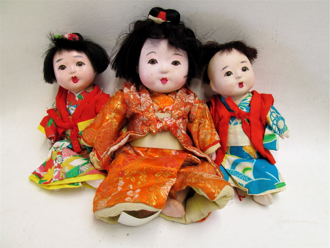 THREE ORIENTAL DOLLS: Japanese baby