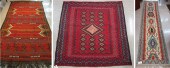 THREE ORIENTAL FLATWEAVE RUGS: