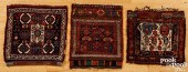 THREE ORIENTAL MATS OR SADDLEB