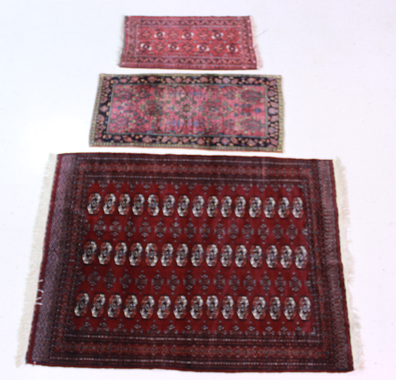 THREE ORIENTAL RUGS INCLUDING TWO
