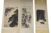 THREE ORIENTAL SCROLLS, WATERC