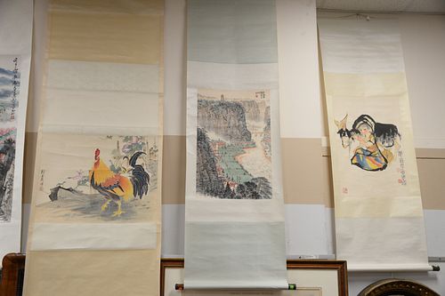 THREE ORIENTAL SCROLLS,