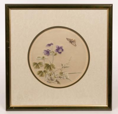 Three Oriental silk embroideries