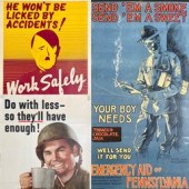 Three original war posters, in