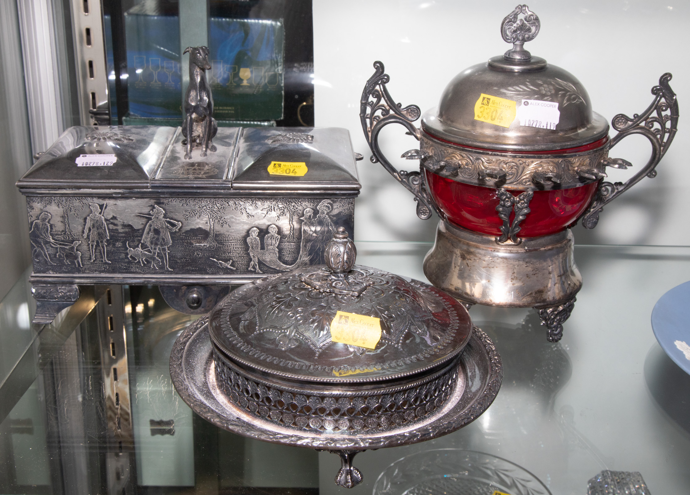 THREE ORNATE VICTORIAN SILVER