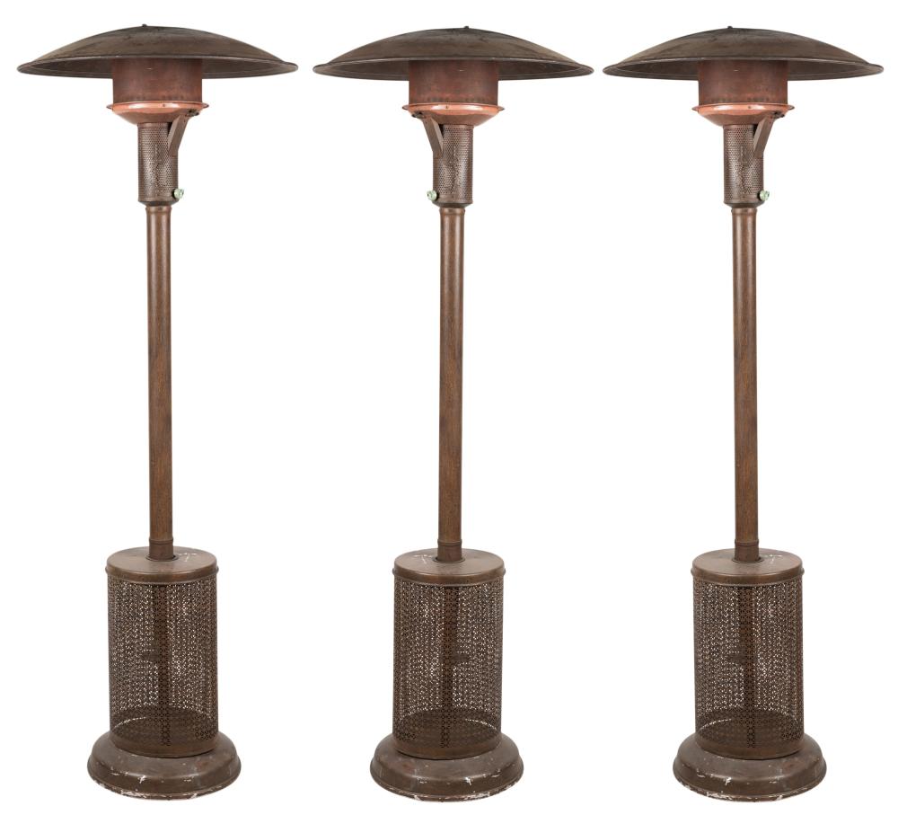 THREE OUTDOOR PATIO HEATERSThree