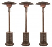 THREE OUTDOOR PATIO HEATERSThr