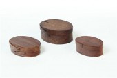 THREE OVAL PANTRY BOXES.  Amer