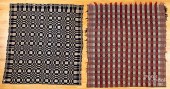 THREE OVERSHOT COVERLETS, CA.