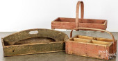 THREE PAINTED CARRIERS<br>Thre