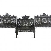 Three Painted Cast Iron Garden