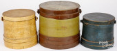 THREE PAINTED FIRKINS<br>Three