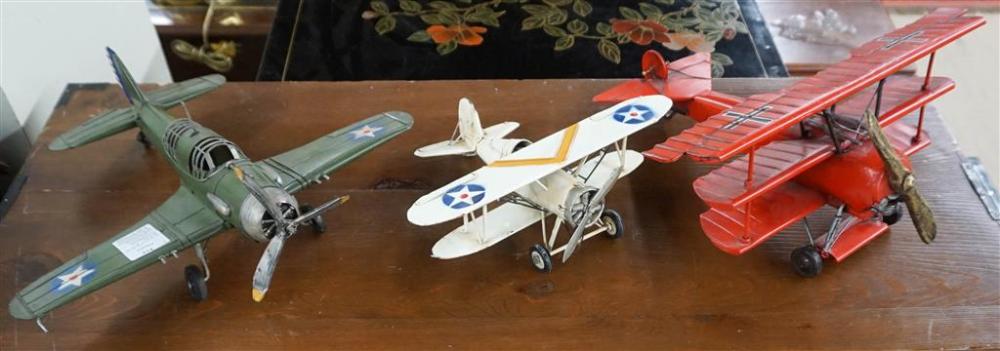 THREE PAINTED METAL LUFTWATFE AND