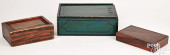 THREE PAINTED PINE BOXES<br>Th