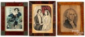 THREE PAINTED PINE FRAMES, 19T