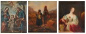 THREE PAINTINGS, 19TH CENTURYT