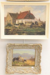 THREE PAINTINGS TO INCLUDE HEN