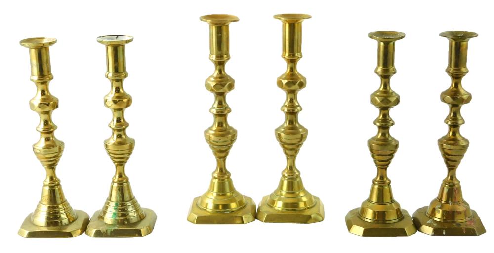 THREE PAIR 19TH C. BEEHIVE
