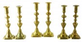 THREE PAIR 19TH C. BEEHIVE CAN