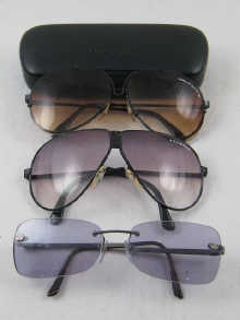 Three pair of sunglasses Porsche
