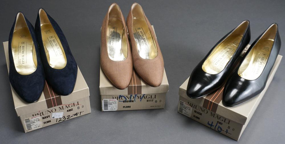 THREE PAIRS BRUNO MAGLI SHOES (SIZE