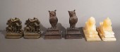 THREE PAIRS FIGURAL BOOKENDSTh