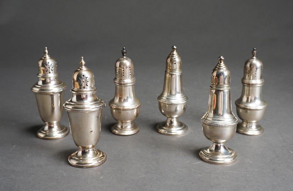 THREE PAIRS GEORGIAN STYLE STERLING