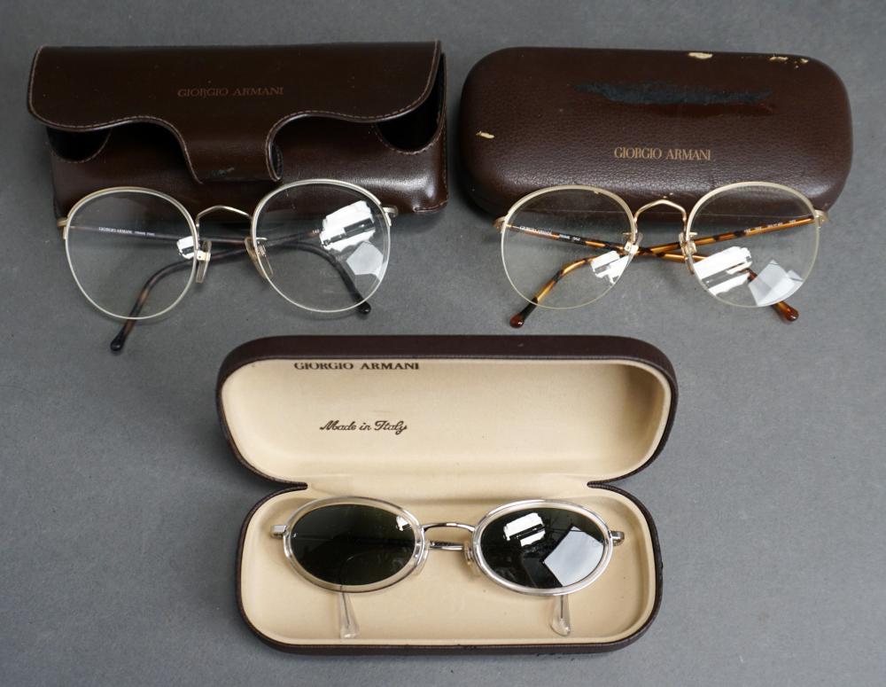 THREE PAIRS GIORGIO ARMANI EYEGLASS