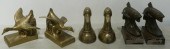 THREE PAIRS METAL ANIMAL-FORM
