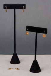 THREE PAIRS OF 14K YELLOW GOLD