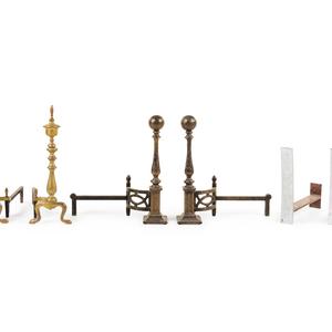 Three Pairs of Andirons 19th and