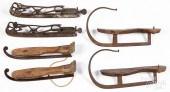 THREE PAIRS OF ANTIQUE ICE SKA