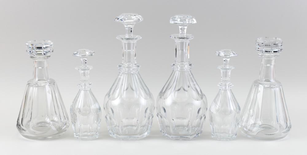 THREE PAIRS OF BACCARAT "HARCOURT