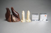 THREE PAIRS OF BOOKENDS: FRUIT