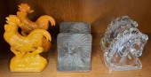 THREE PAIRS OF BOOKENDS H OF T
